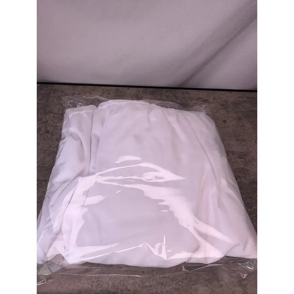 Soft Bedskirt Queen Size Drop Dust Ruffle Bed Skirt, Wrinkle Resistant- White